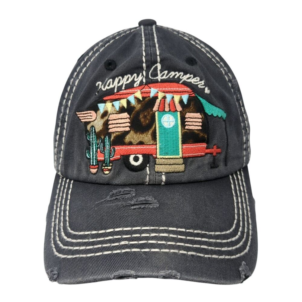 Happy Camper Strapback Hat Blue One Size W/Tags KB ETHOS Vintage